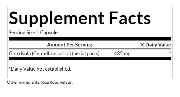 Polni spekter Gotu Kola kapsule, 435 mg - 60 kosov - slika 3