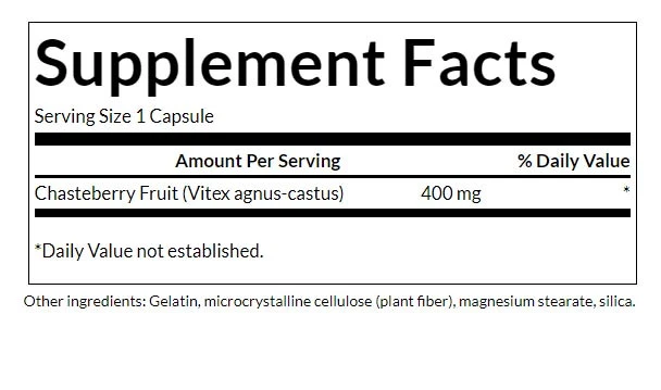 Polni spekter Chasteberry sadja, 400 mg - 120 kapsul - slika 2