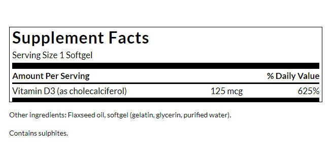 Vitamin D-3, 5000 IE - 250 mehkih gelov - slika 7