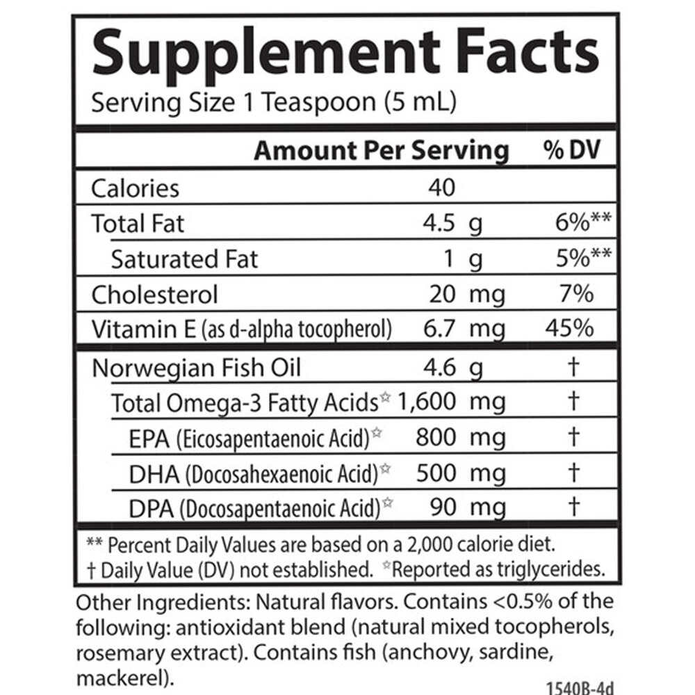 Naravno pomarančno ribje olje The Very Finest - 200 ml - slika 3