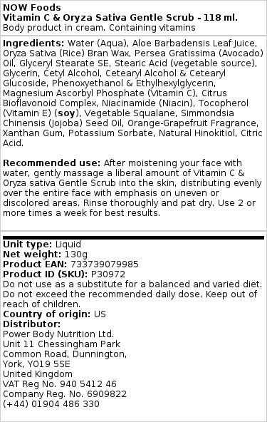 Nežen piling z vitaminom C in Oryza Sativa - 118 ml. - slika 2