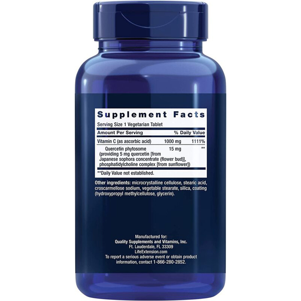 Vitamin C in fitosom bio-kvercetina - 250 vegetarijanskih tablet - slika 5