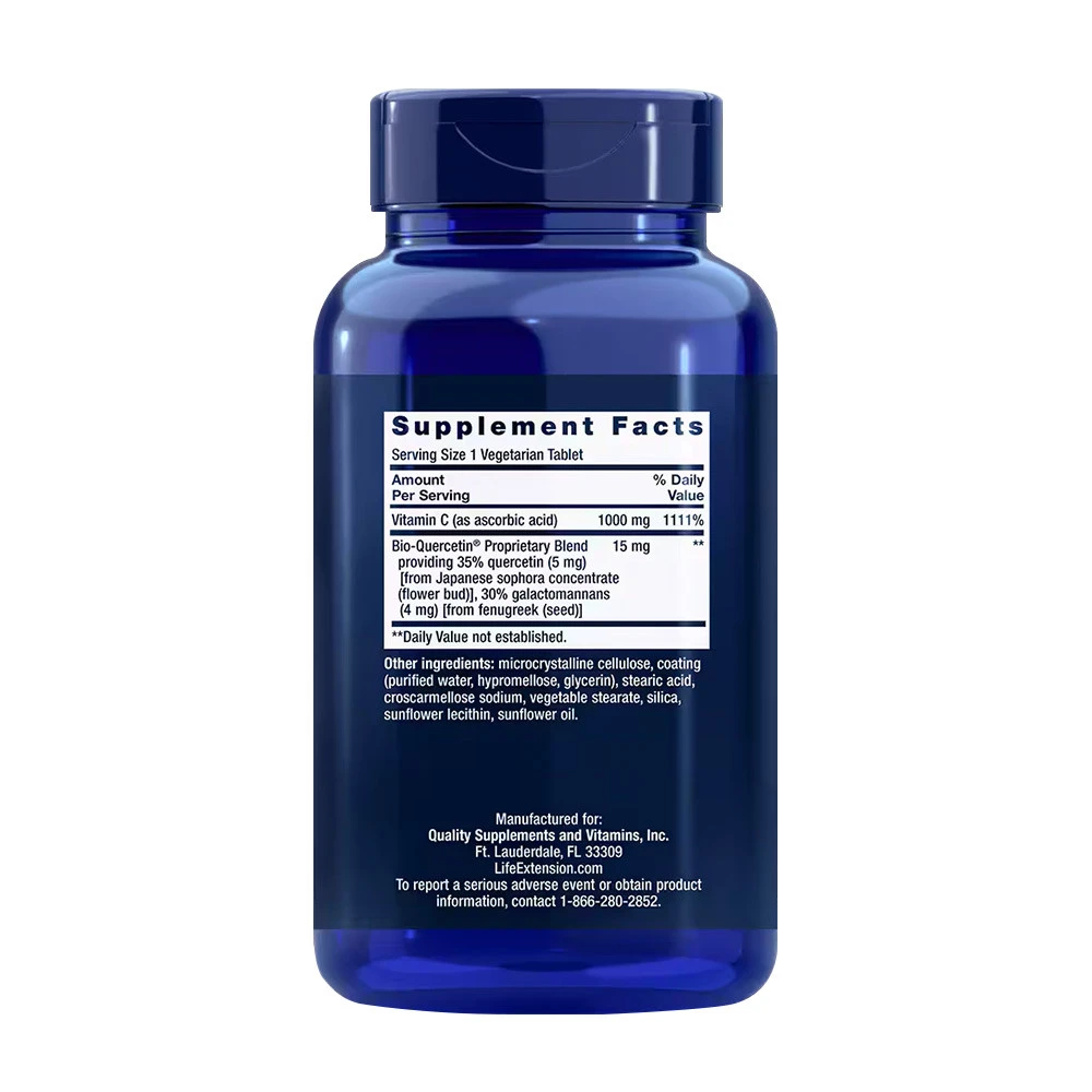 Vitamin C in fitosom bio-kvercetina - 250 vegetarijanskih tablet - slika 7