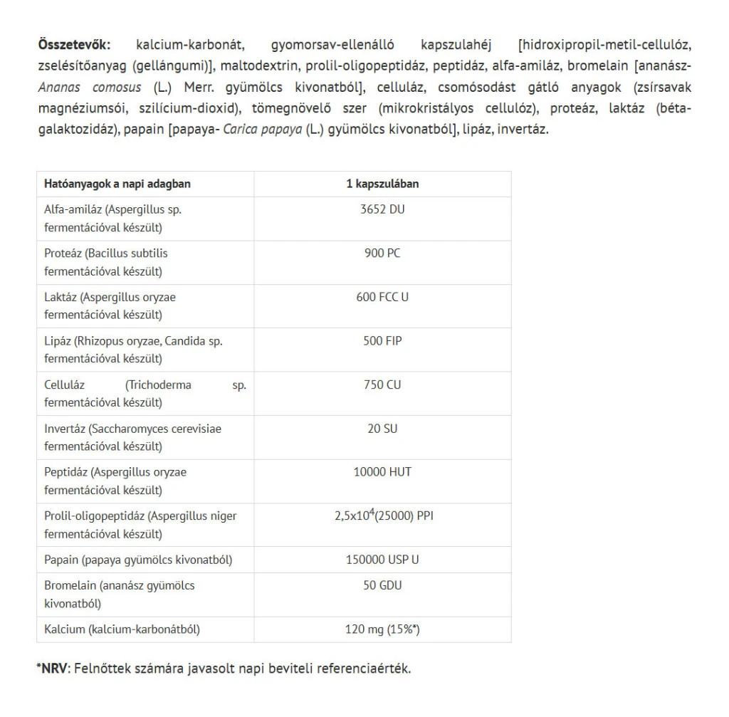 Natur Tanya - Kompleks prebavnih encimov, 30 kapsul - slika 2
