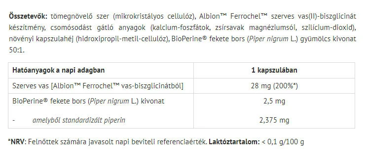 Natur Tanya - Železo Bisglicinat, 30 kapsul - slika 2