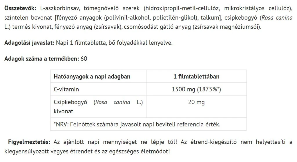 Natur Tanya - Organski vitamin C Ultra, 60 tablet - slika 2